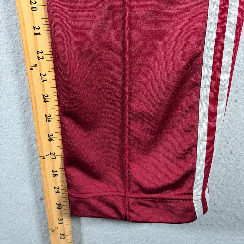 Vintage Adidas ATP Keyrolan Track Pants Burgundy Red 3 Stripe Mens Medium 32x31